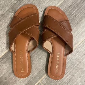 Jack Rogers brown leather sandals size 8